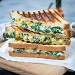 corn spinach toast